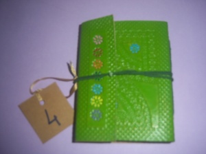 handmade paper journals, leather embossed handmade paper journals, hand painted leather journals
