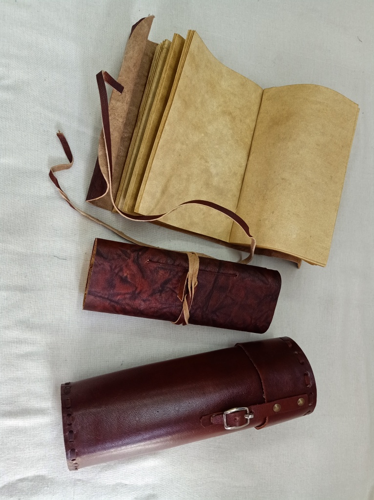boxed scroll leather journals, scroll leather journals, leather journals, old look leather journals, vintage theme paper leather journals, antique look paper leather journals 